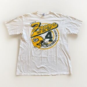 Green Bay Packers Shirt Mens M Brett‎ Favre Starter White Vintage 90s